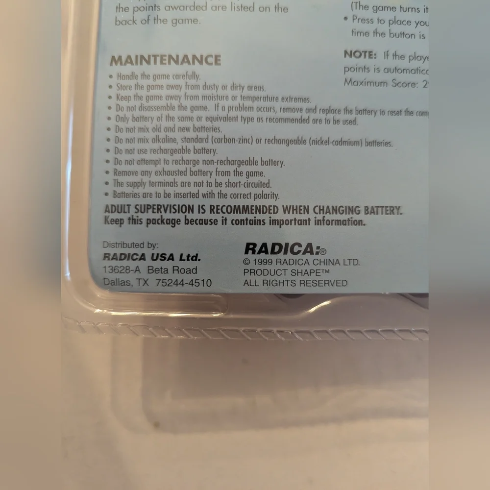 New Sealed Radica Pocket Slot #8022 (1999) Needs Battery Ages 8+‎
